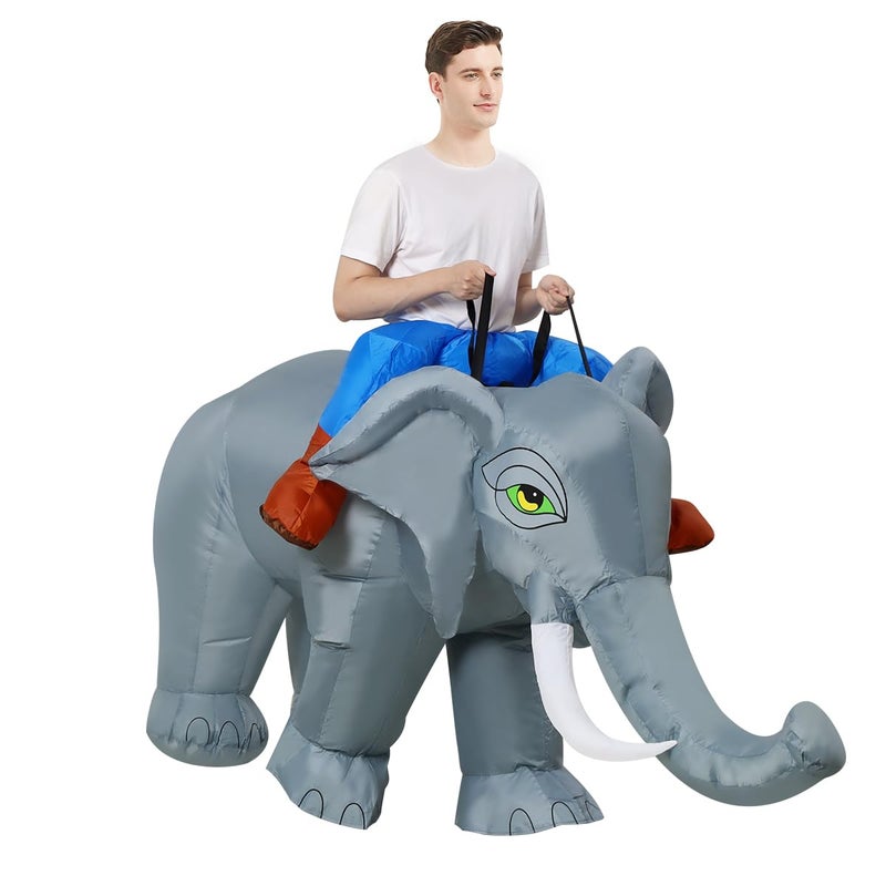 GOOSH Inflatable Elephant Costume for Women Men Circus Inflatable Costume Funny Blow up Costume for Halloween Party Cosplay - Image 1